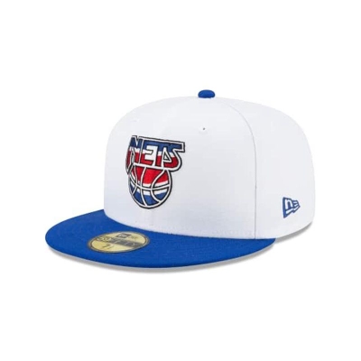 Blue Brooklyn Nets Hat - New Era NBA Hardwood Classic Nights 59FIFTY Fitted Caps USA5913628